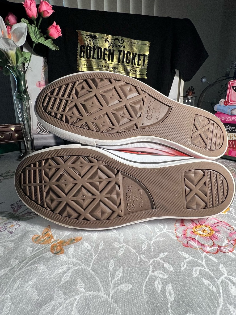 Converse x Wonka All Star Candy Swirl High-Top Sneakers w/Golden Ticket Accents - Picture 10 of 16
